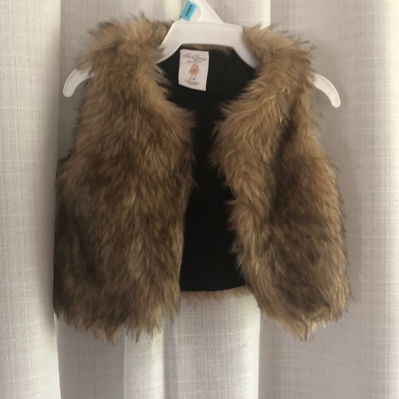 3 month brown/ tan fur vest. OBO - Picture 1 of 4